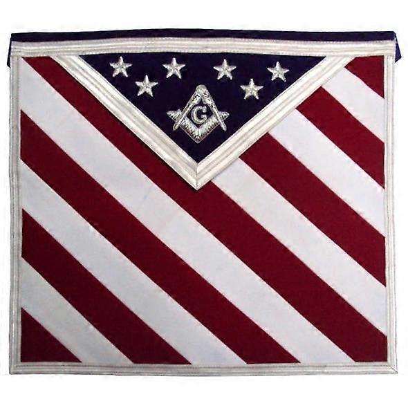 Hand Embroidered U.s Master Mason Masonic Apron