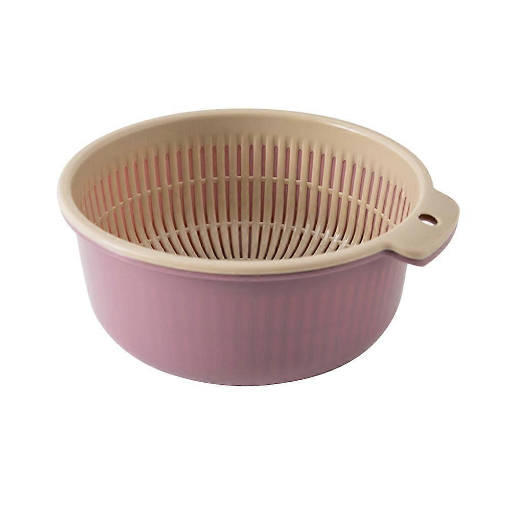Multifunctional Draining Basket Kitchen Fruit Vegetable Clean Filter 1Pcs Purple