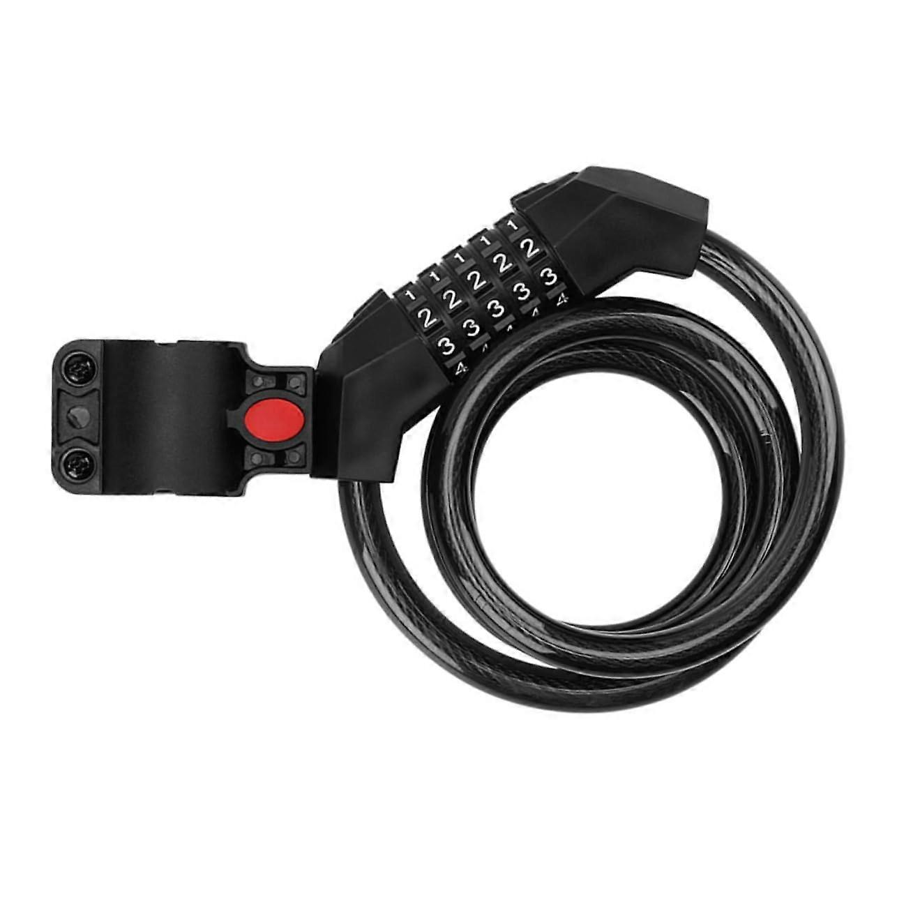 Waterproof Bicycle Lock 4-Digit High-Security Steel Cable For Bikes And Scooters Portable