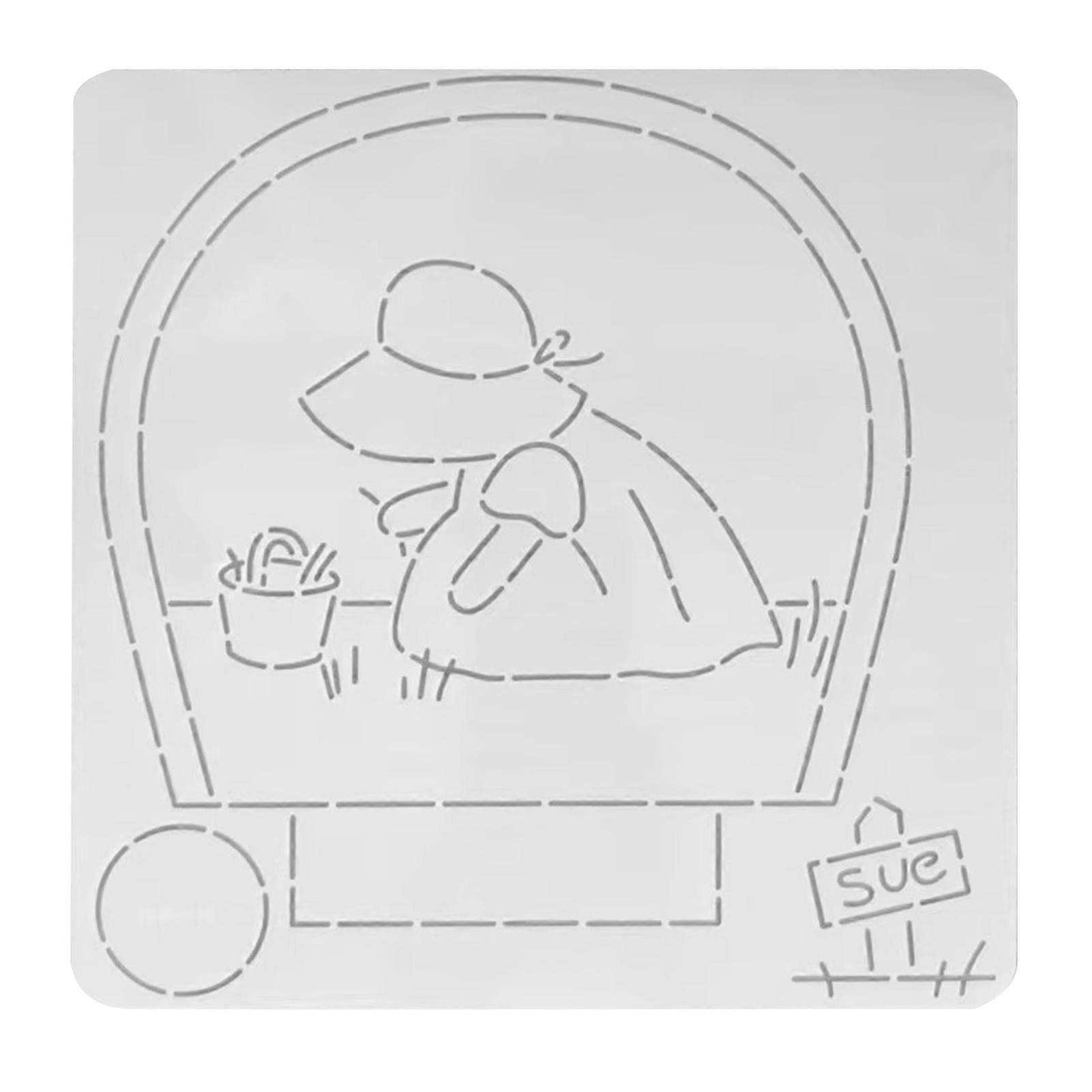 Plastic Stencil for DIY Patchworks Sewing Plastic Patchworks Tool for Sewing Embroidery Enthusiasts