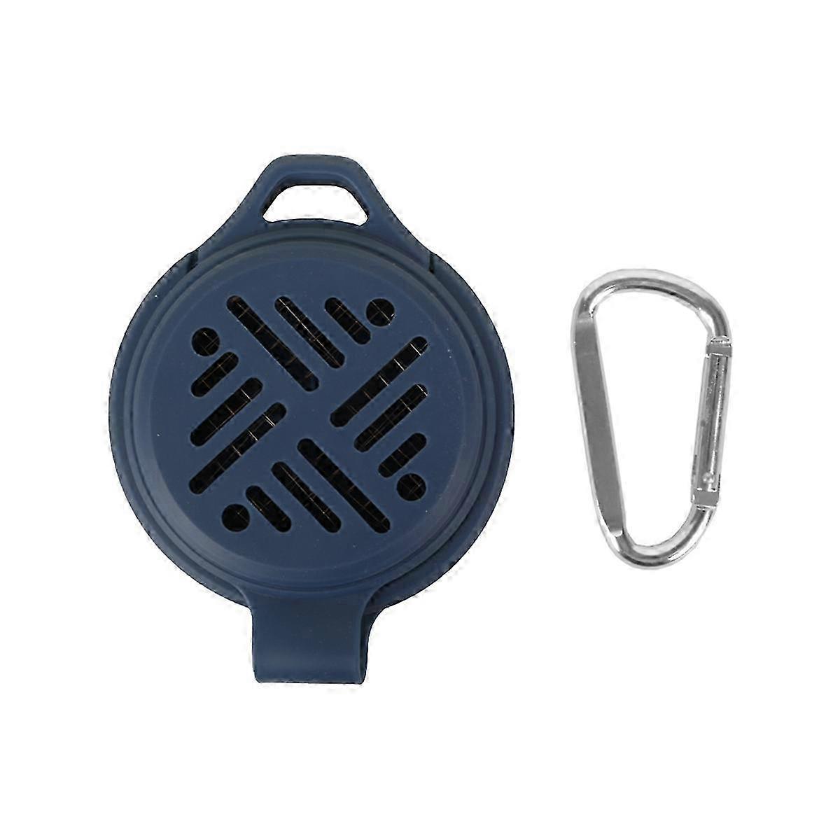 حامل لفائف البعوض الأزرق مع غطاء واقي - ملحق طارد حشرات متين وأنيق للاستخدام في الهواء الطلق