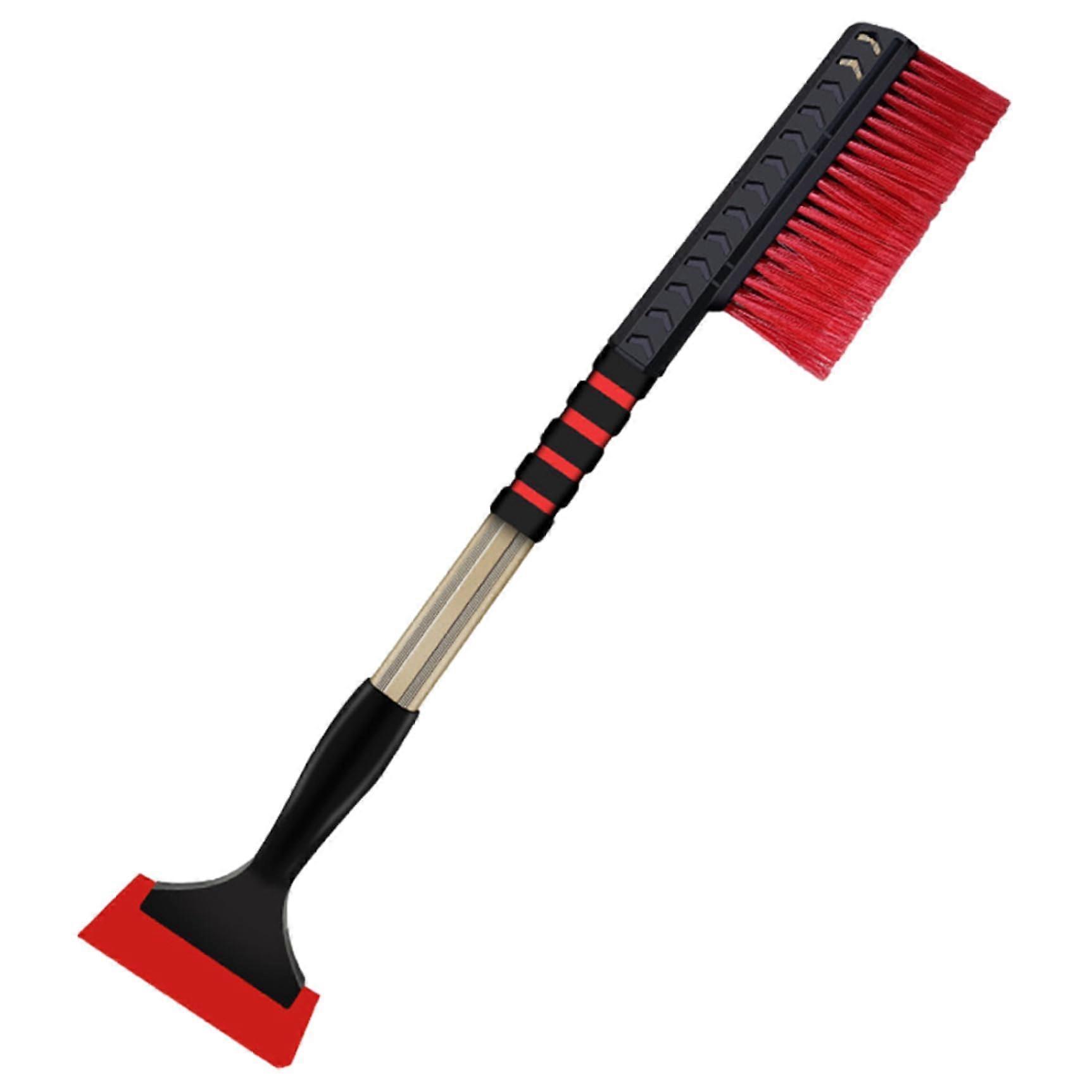 Adjustable Car Ice Scraper 23.6-30.7 Inch Extendable Snow Brush With Foam Border Bristles For Window Windscreen SUV Truck