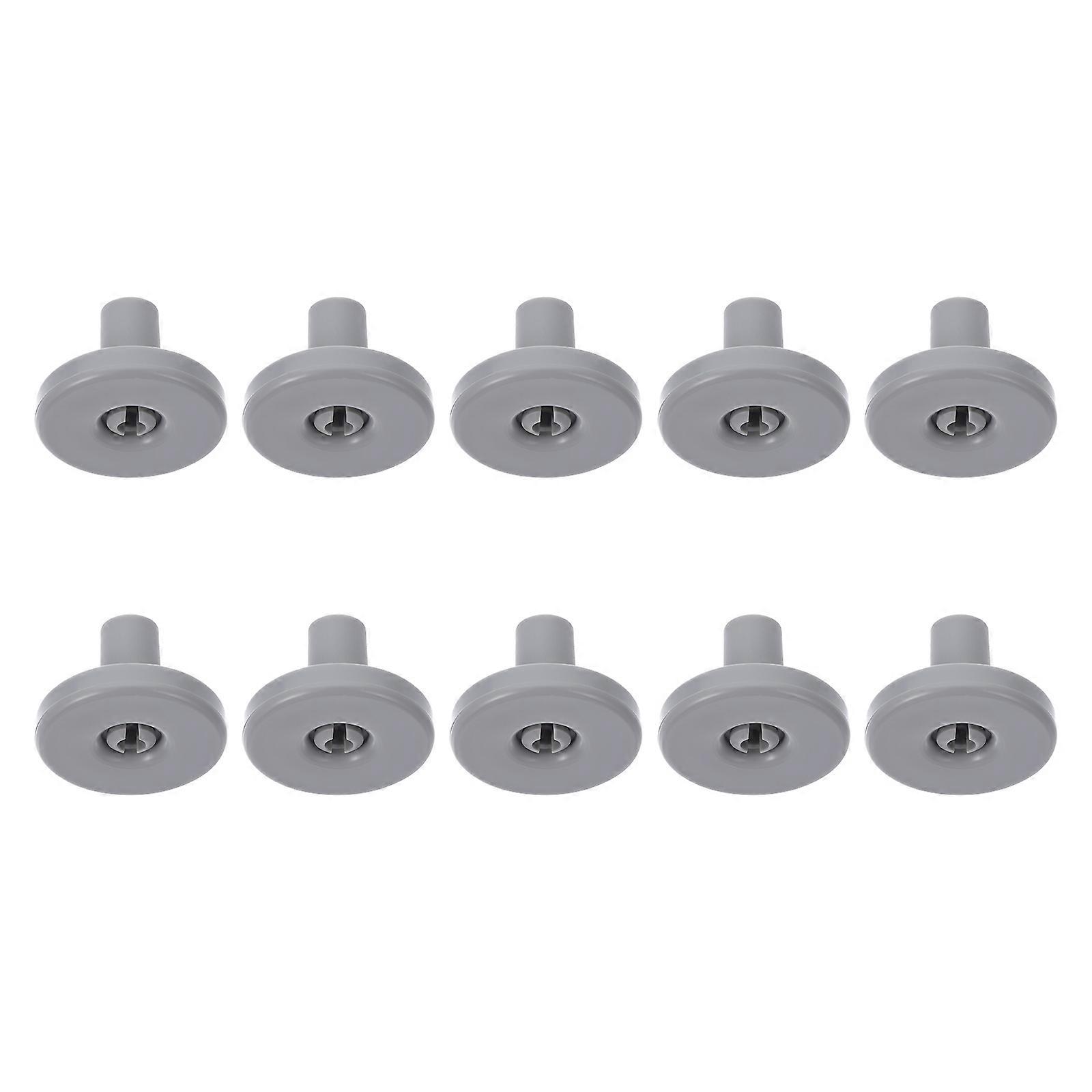 Replacement Wheel Part Long-term Use Dishwasher Accessory Wheels 4X4X3CM Grey Color 10Set