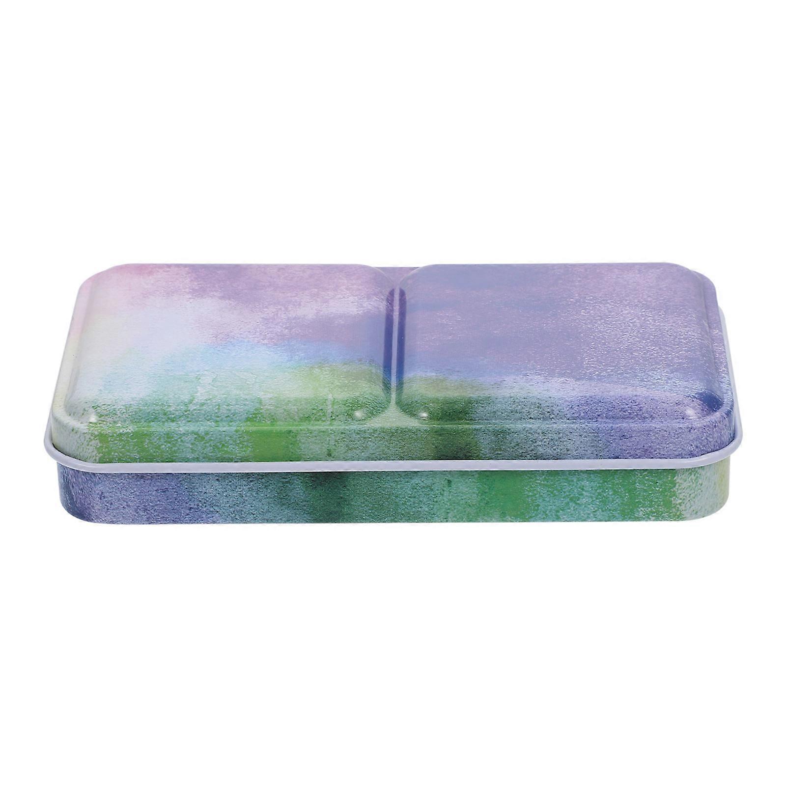 1 Set Iron Paint Box for Storage Multi Color Keeps Acrylics Fresh and Desk Organized