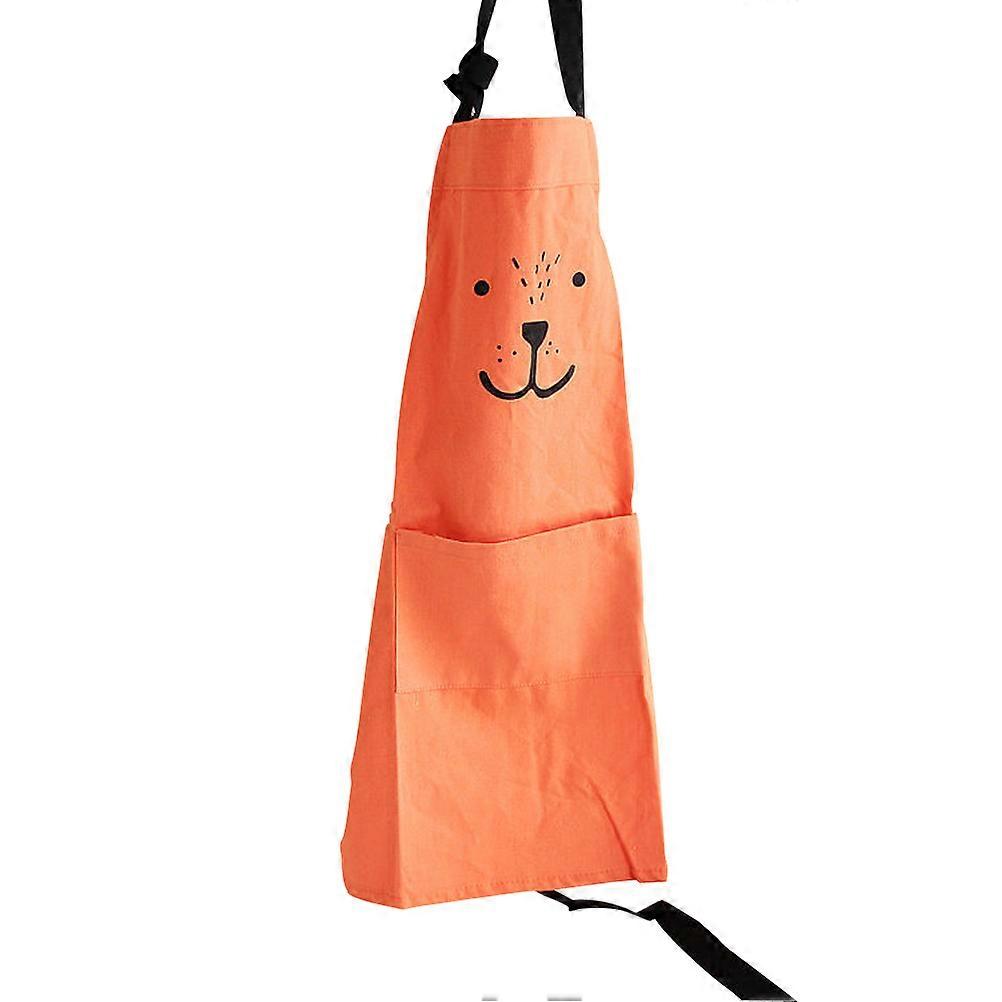 Bib Apron with Pocket Reusable Easy to Clean for Grilling Barbecuing Home Cooking Orange 55cm x 40cm 1Set