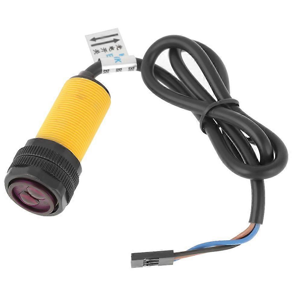 Infrared sensor switch, E18D80NK Adjustable infrared sensor switch for obstacle detection. Used in line segments for obstacle prevention with robots.