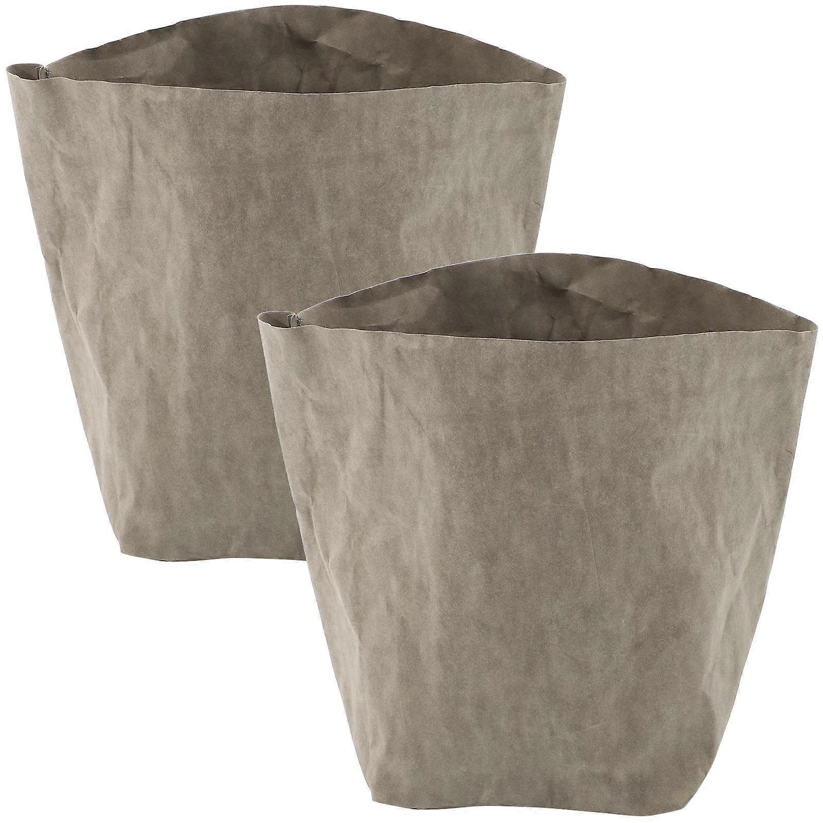Reusable Kraft Paper Bag for Plants with Leak Lining – Durable Planter Pouch for Flowers, Vegetables, Household Storage, and Gift Packaging