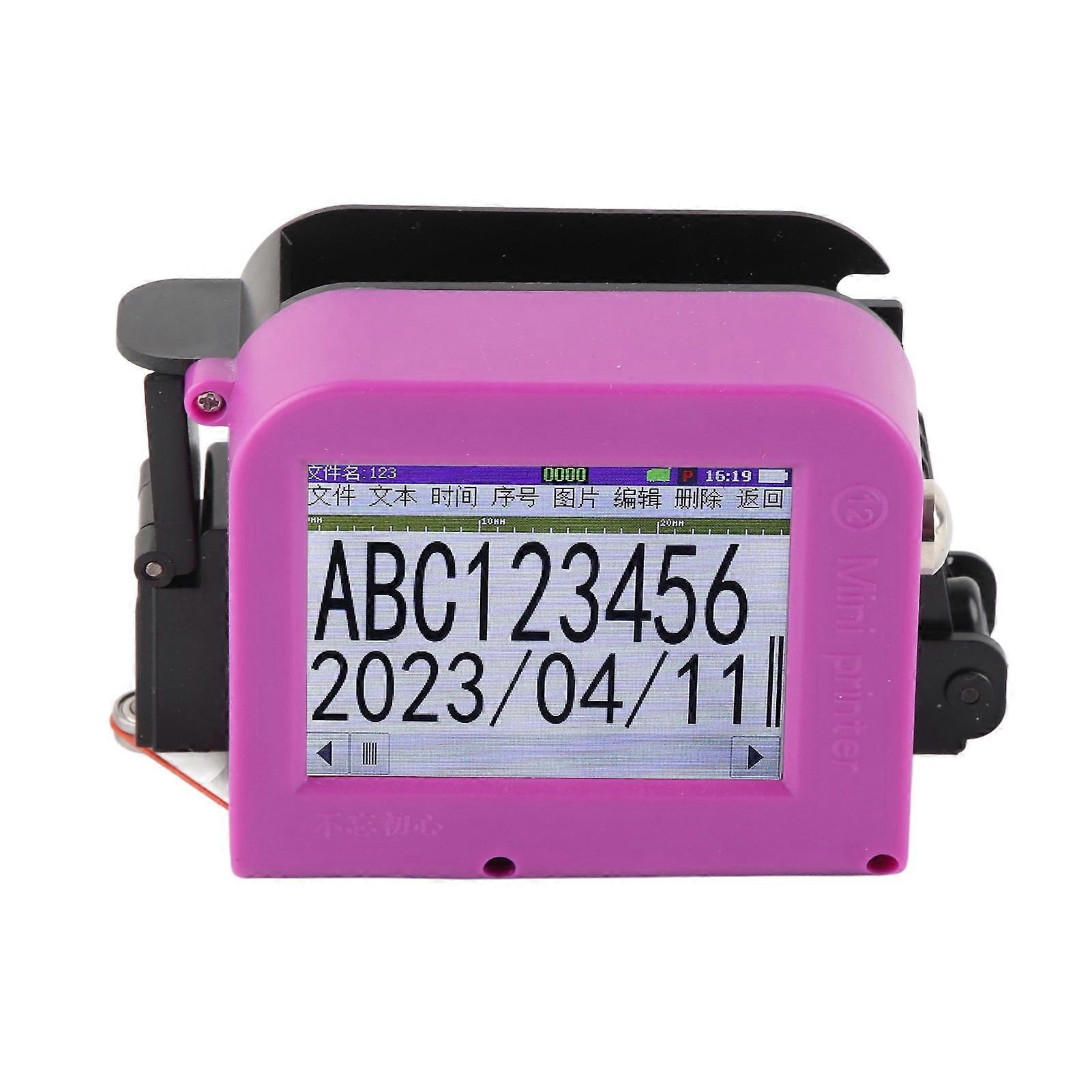 Handheld Inkjet Printer Portable LED Touch Screen Inkjet Coder for Logo Date Label 100‑240V No Cartridge