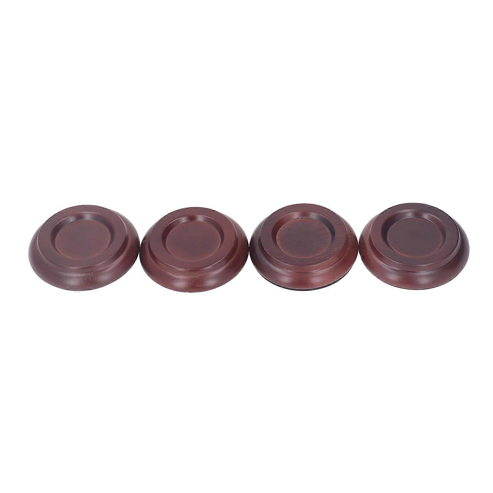 4PCS Piano Floor Protector Anti Vibration Small Size Non Slip Piano Caster Cups Floor Protector Brown