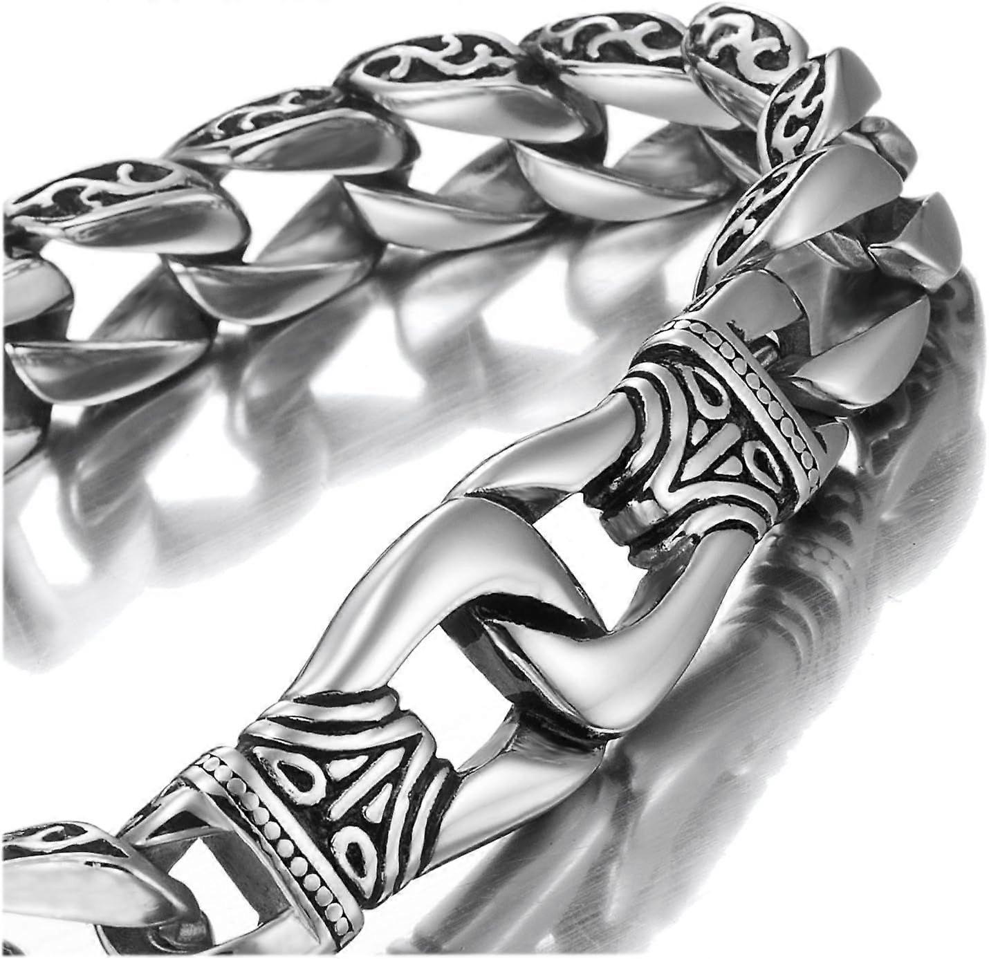 Chunky Stainless Steel Chain Bracelet  Luxury Gift Included