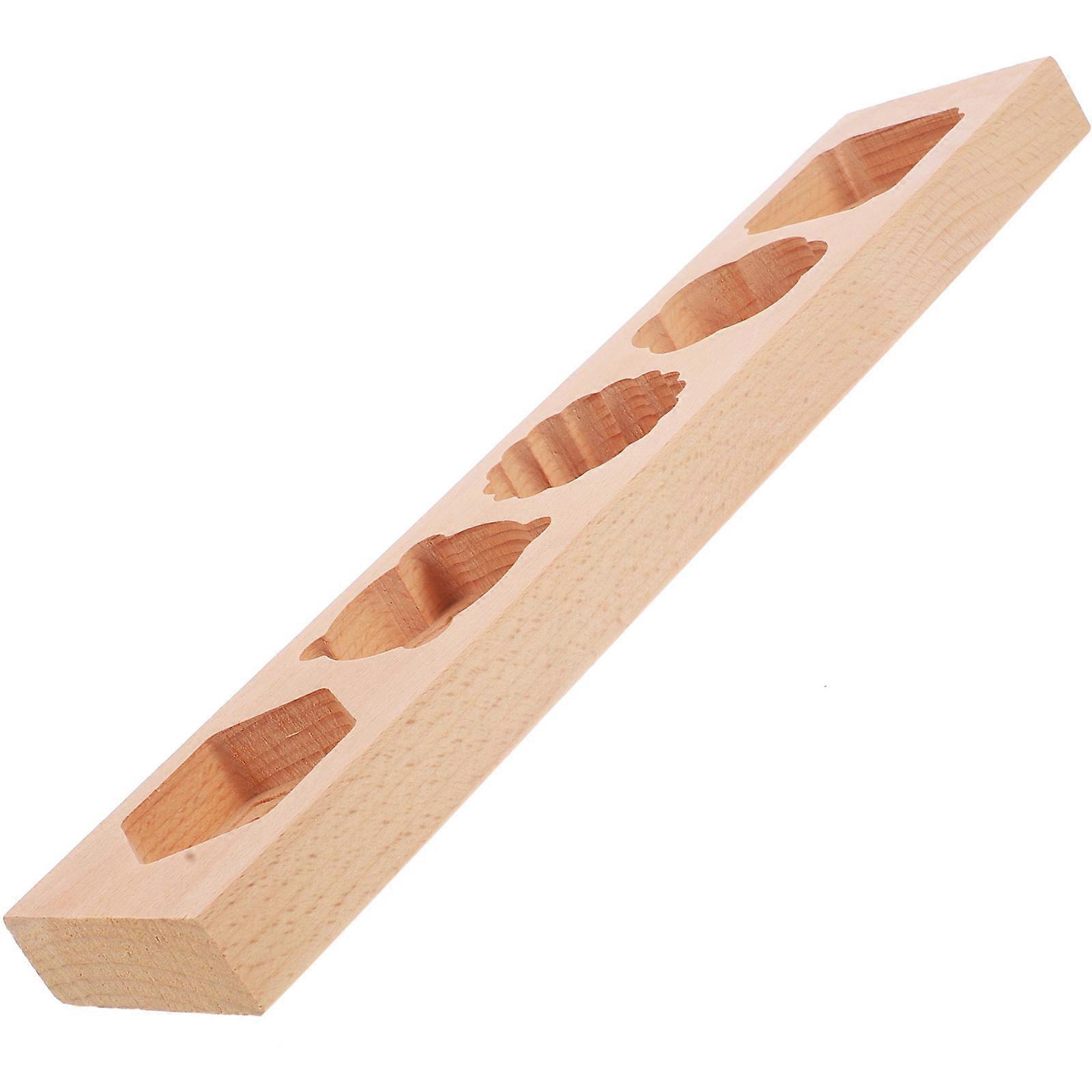 Wooden Moon Cake Mold for Home Use Khaki Color Premium Quality Easy to Clean Baking Tool 2.5 Inch