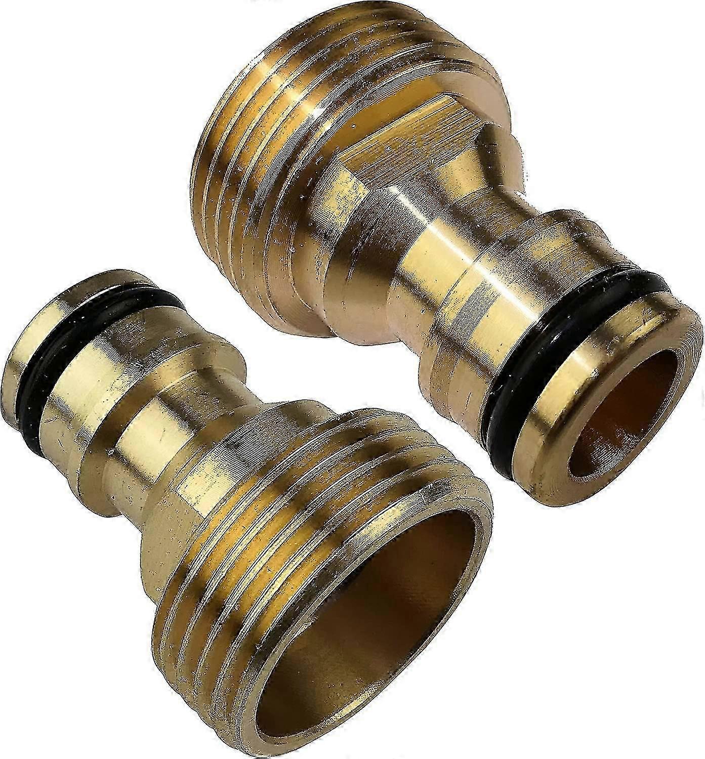 47449 - 2 Male Adapters 3/4'' - Quick Connector For Tap - External Thread - Tap Nose - Accessory/garden Tool/plumbing/irrigation - Brass Plated