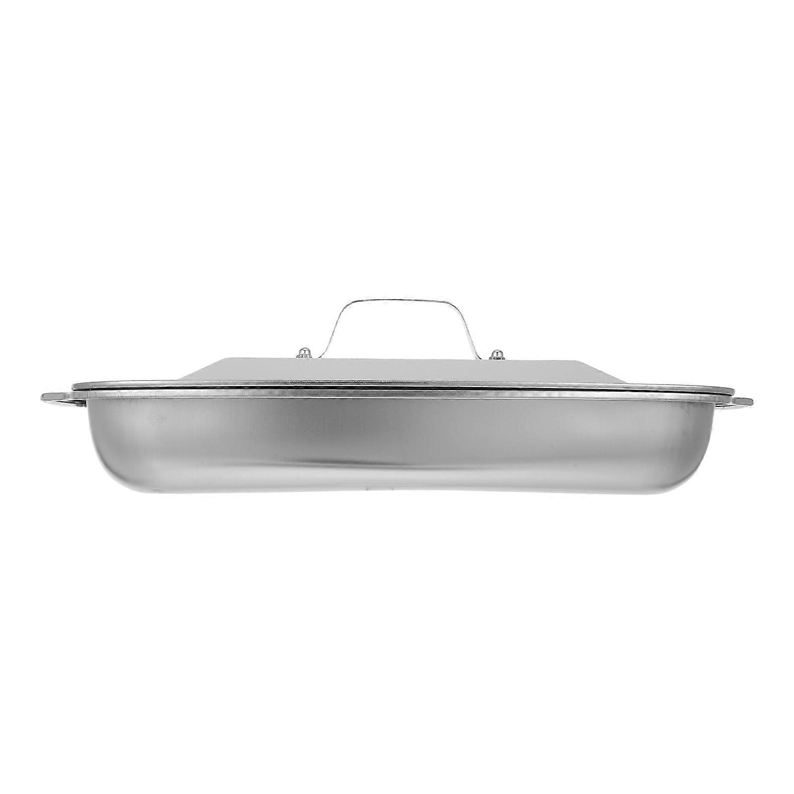 Stainless Steel Rectangular Roasting Tray Deep Baking Pan For Family Gatherings 36.00X22.00X5.00CM Even Heat Distribution 1Pack
