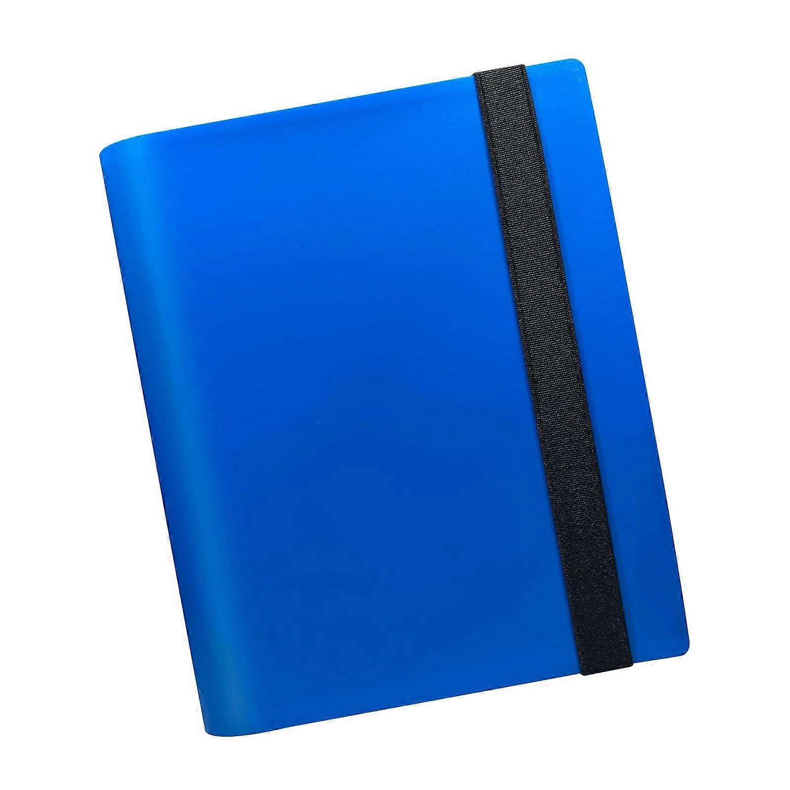 Trading Card Binder 9-Pocket Portable Card Collection Notebook Storage Case Keeps Cards Organized Light Blue