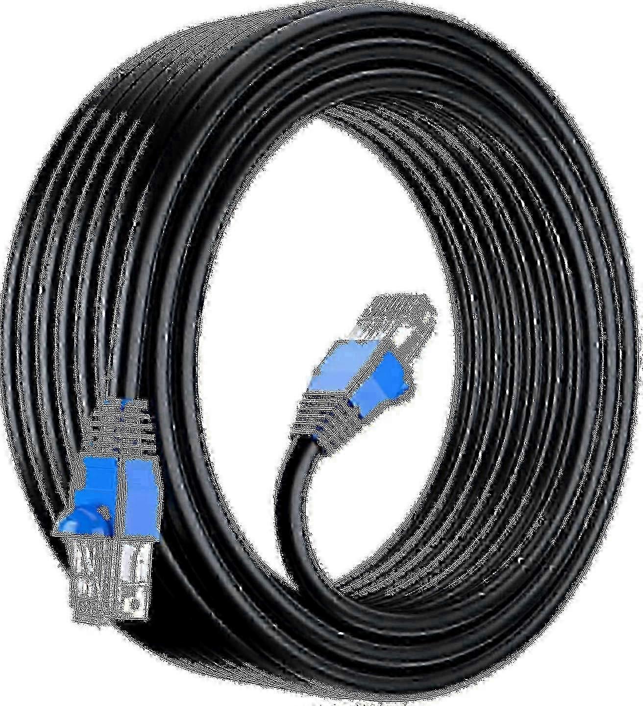 2025 Black 50 Meter Cat6 Ethernet Network Cable with Waterproof Outdoor Direct Burial - UTP - CCA - 550 MHz Edition 0617