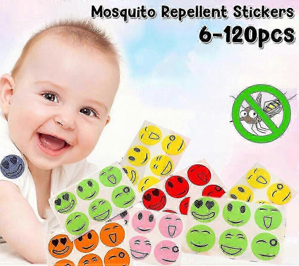 6-120 Pcs Répulsif Moustiques Autocollants Anti-toxique Patchs Naturels Répulsif Insecte
