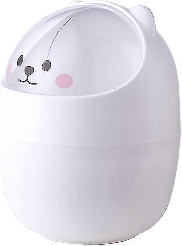 Desktop Trash Can, Cartoon Paper Trash Can, Mini Trash Can with Lid