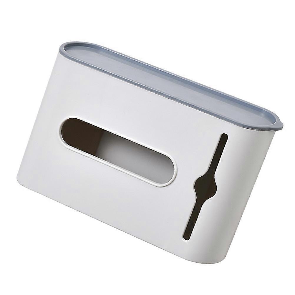 Hanging Plastic Bag Box Punch Free Garbage Bag Storage Container PP White Organizer