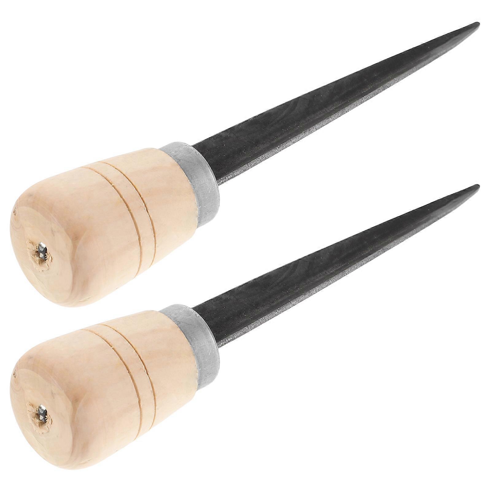 Wickerwork Tool Rattan Weaving Tool Furniture Restoration Comfortable Grip Pine Needle Coiling Tool 2Pcs