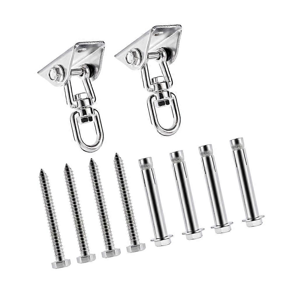 Stainless Steel Swing Hook for Hanging Use Durable and Sturdy with 4 Bolts and 4 Cement Nails Silver