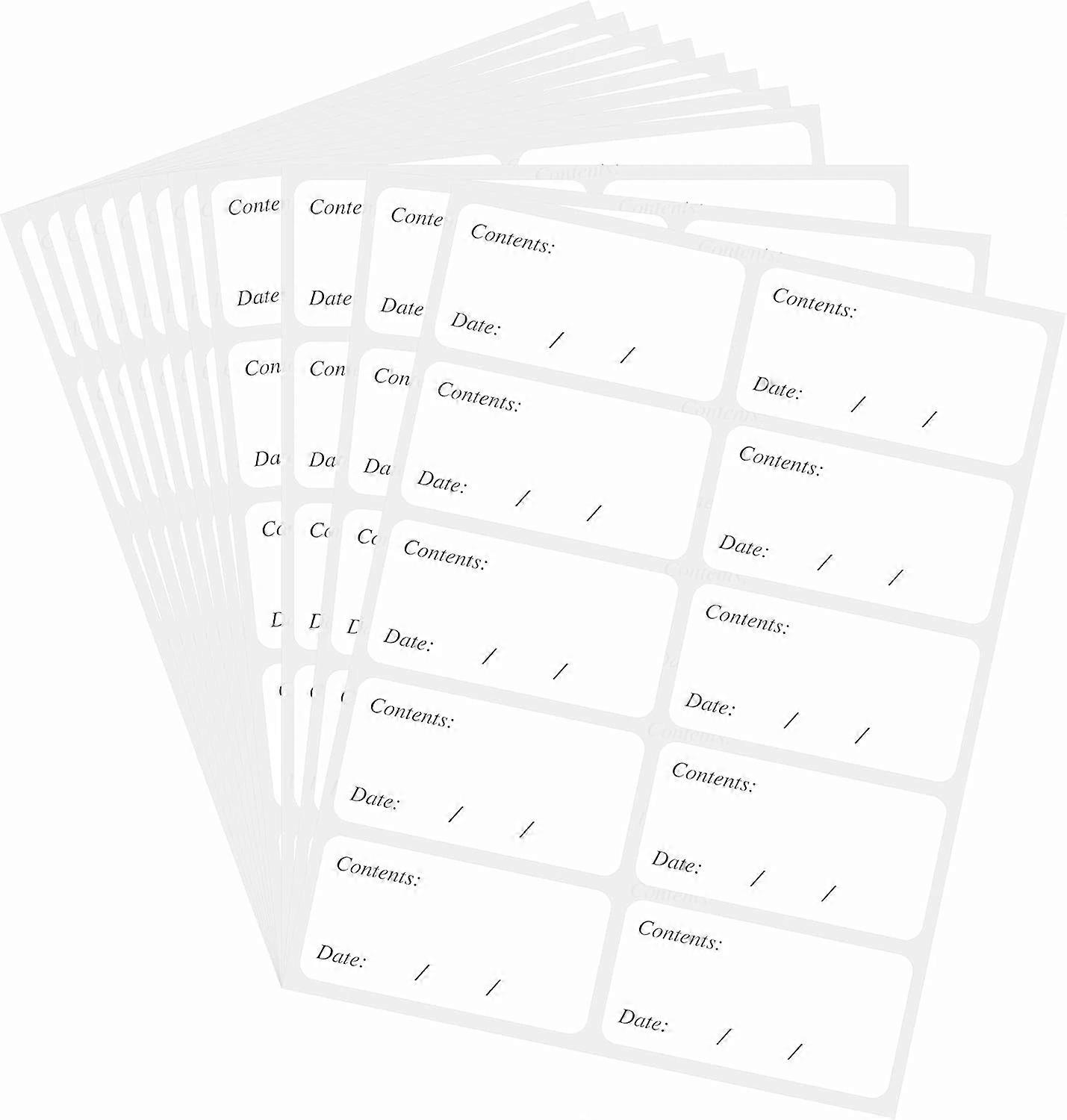 Frozen Food Storage Labels, 10 Pcs Removable Freezer Labels Easy Peel Off for Food Organization