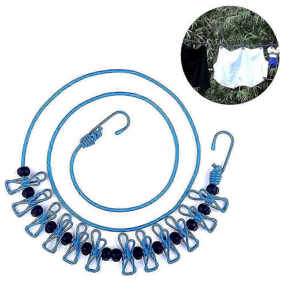 Portable Compact Retractable Clothesline with Anti-Slip Design - Travel-Friendly Laundry Solution for Camping & Outdoor Use