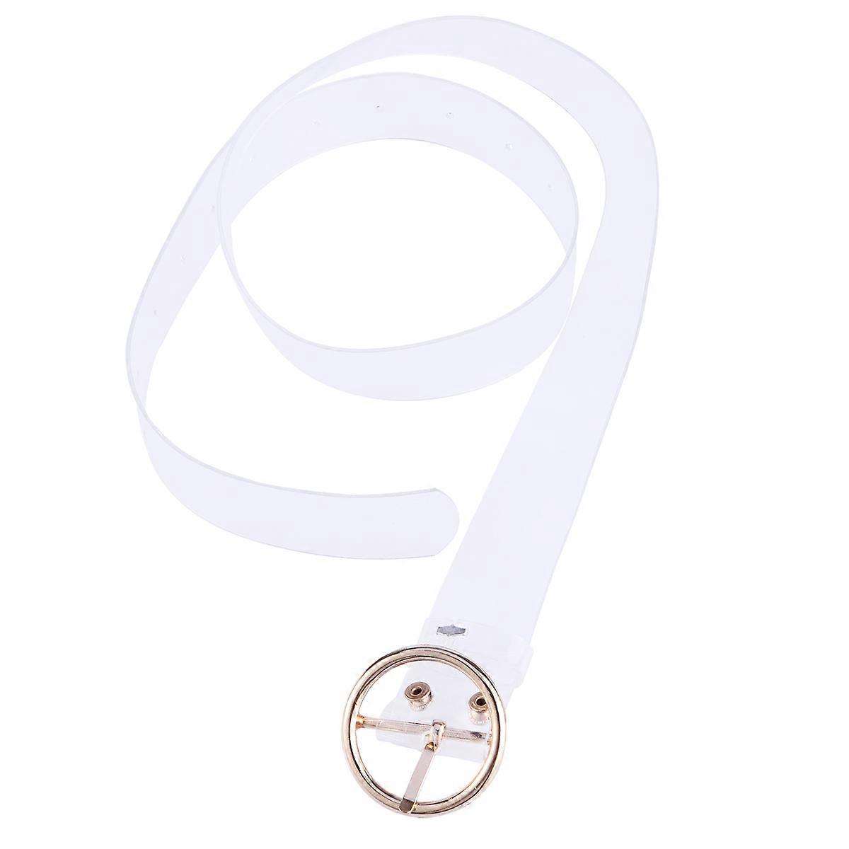 Golden Color Casual Belt For Women Made Of Durable Material With Round Shape Buckle For Outdoor Use Dimensions 103X5Cm 1Pcs