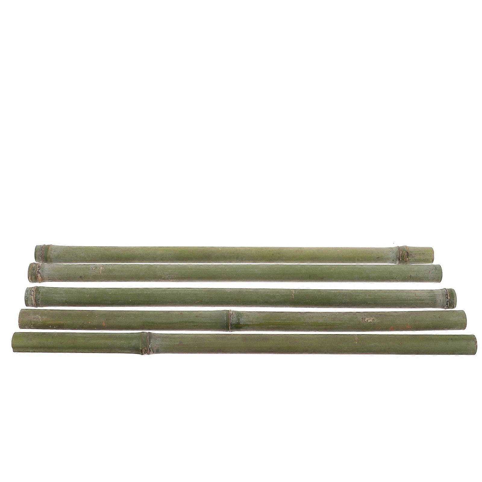 5Pcs Bamboo Tubes Stakes for Gardening Plants Multi Function DIY Decor Bamboo Trellis