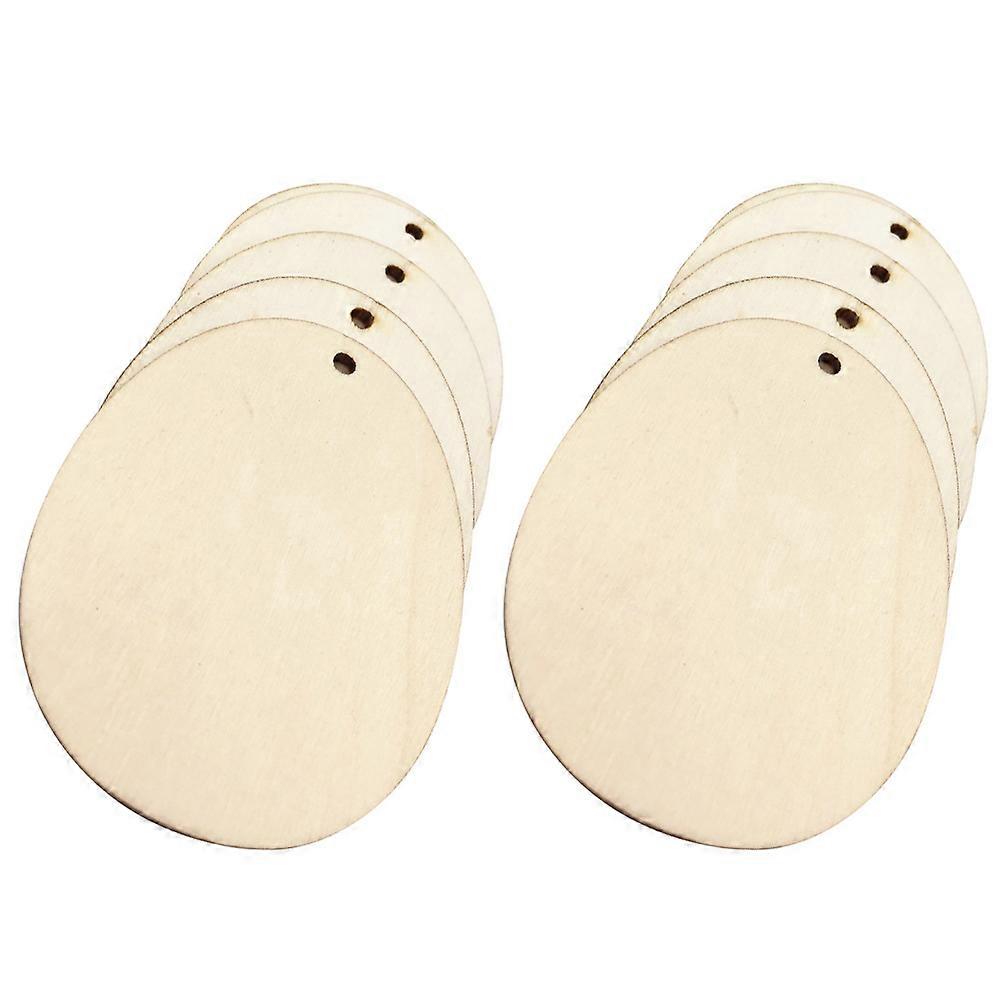 Easter Theme Craft Wooden Egg Cutouts 10Pcs Decorative Accessories for Craft Projects