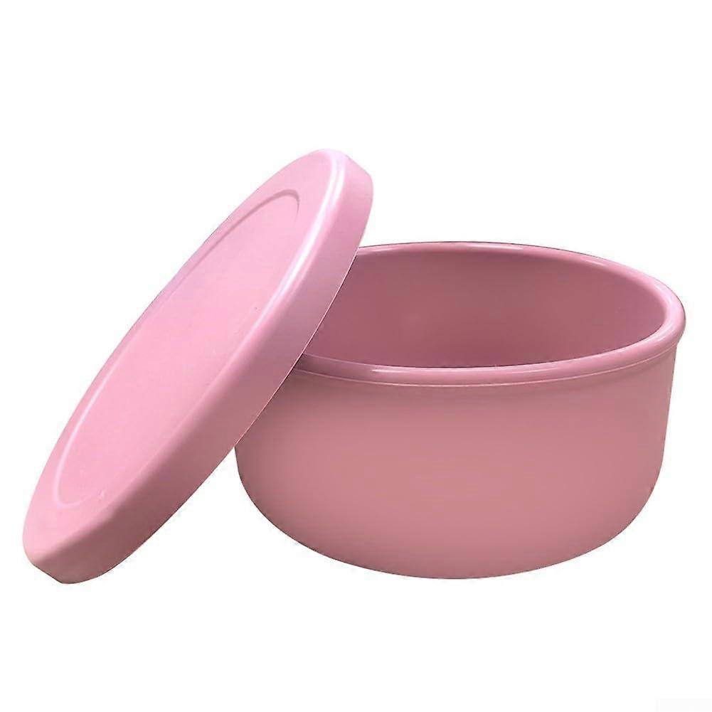 Easytoclean silicone snack containers with lids for storing salads, soups, and more (Pink) Rose