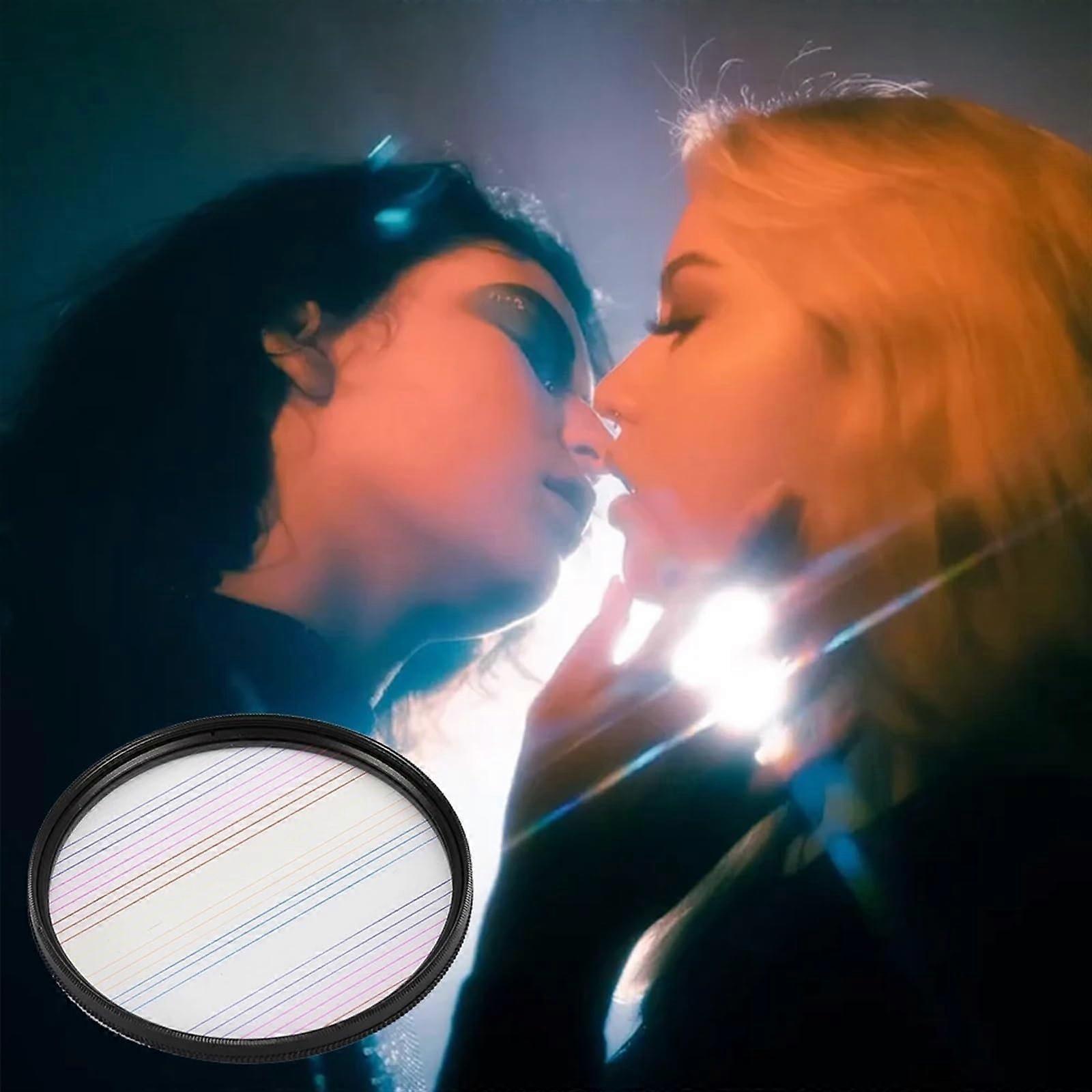Rainbow Blue Streak Filter Flare Camera Lens FX Filter, which rotates a polarizing flare (55mm) 55mm Color flare filter