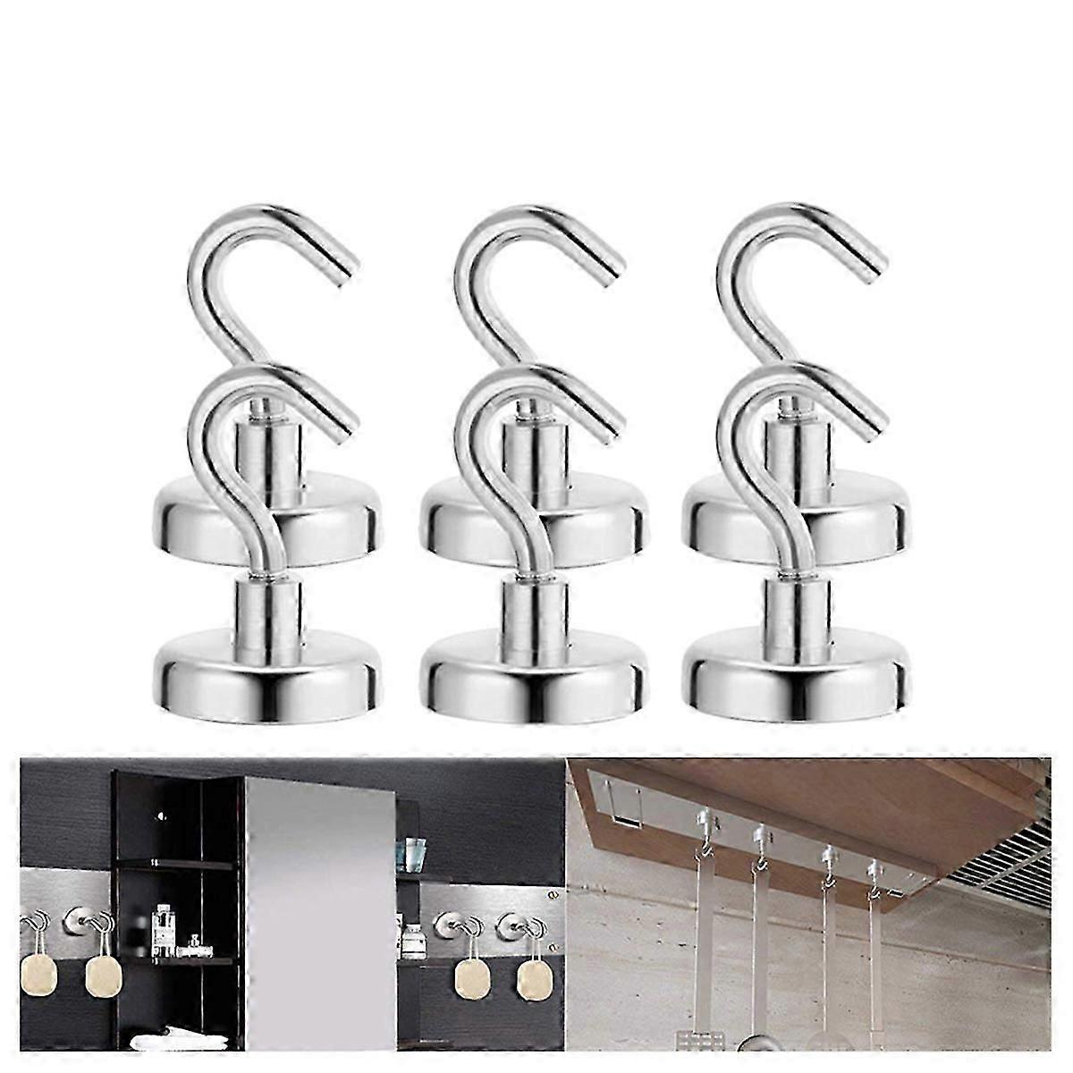 Magnetic Hook For Kitchenware Heavy Duty Hooks Storage Home Use Silver 20Pcs