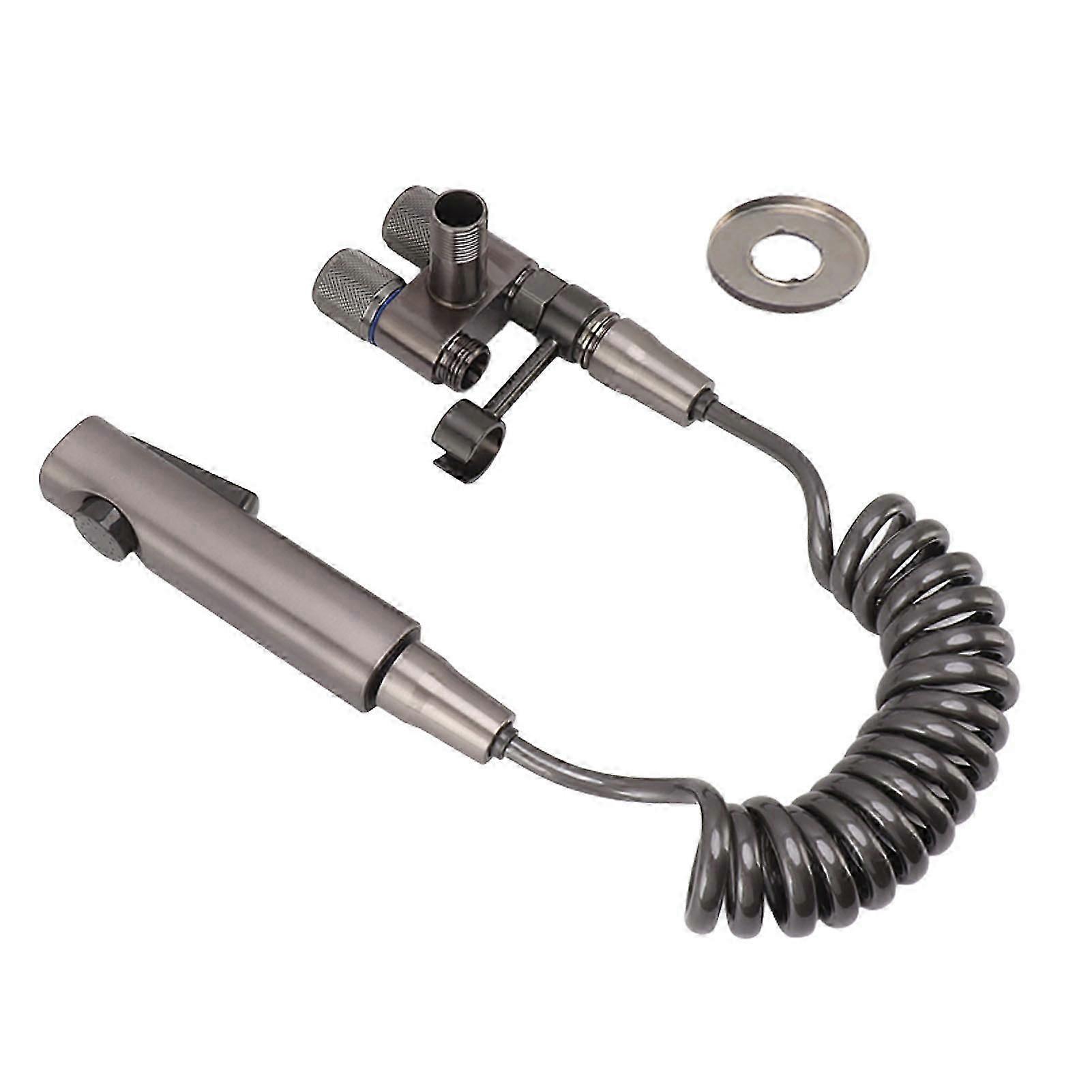 2025 Spruzzatore per bidet per WC Accessorio per bidet portatile Set di spruzzatori per WC con tubo per lavaggio femminile Igiene Grigio