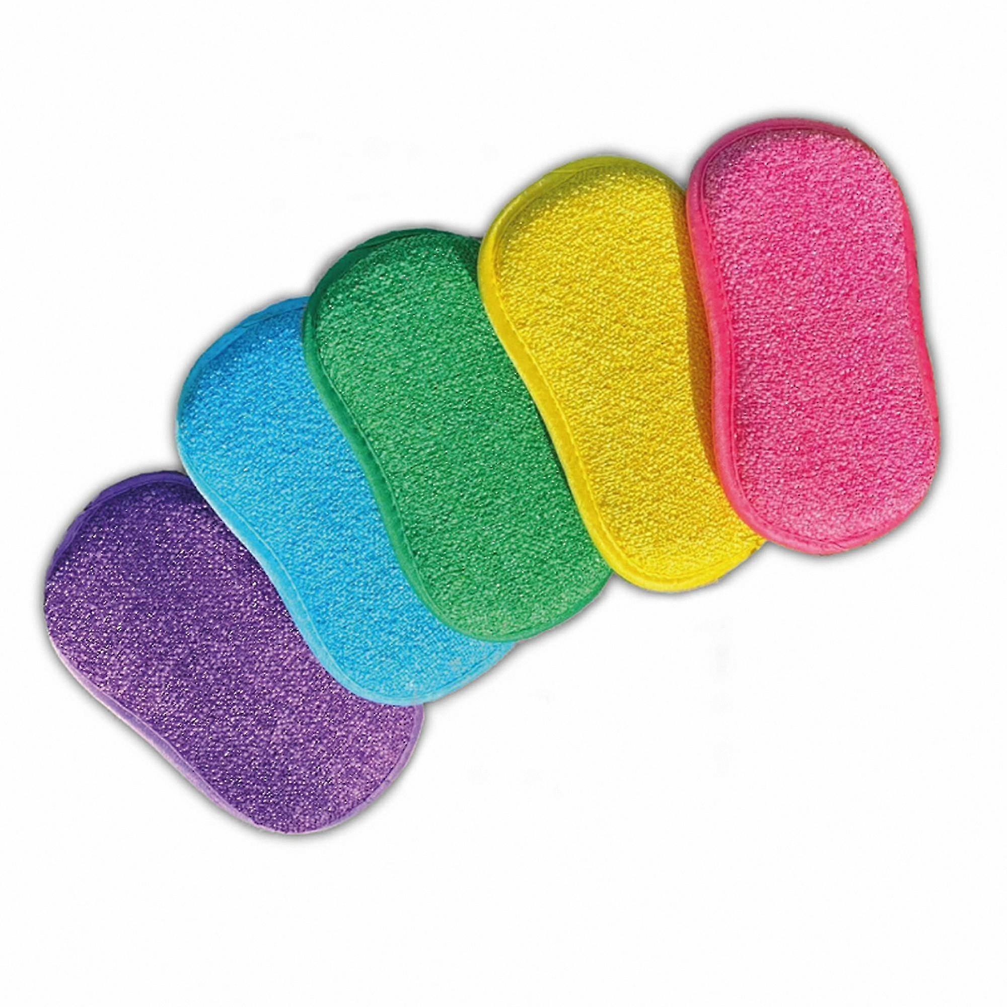 Double-Sided Reusable Sponges, Machine Washable, Anti-Scratch, Multi-Surface Cleaning, Multicolored, 11x17cm