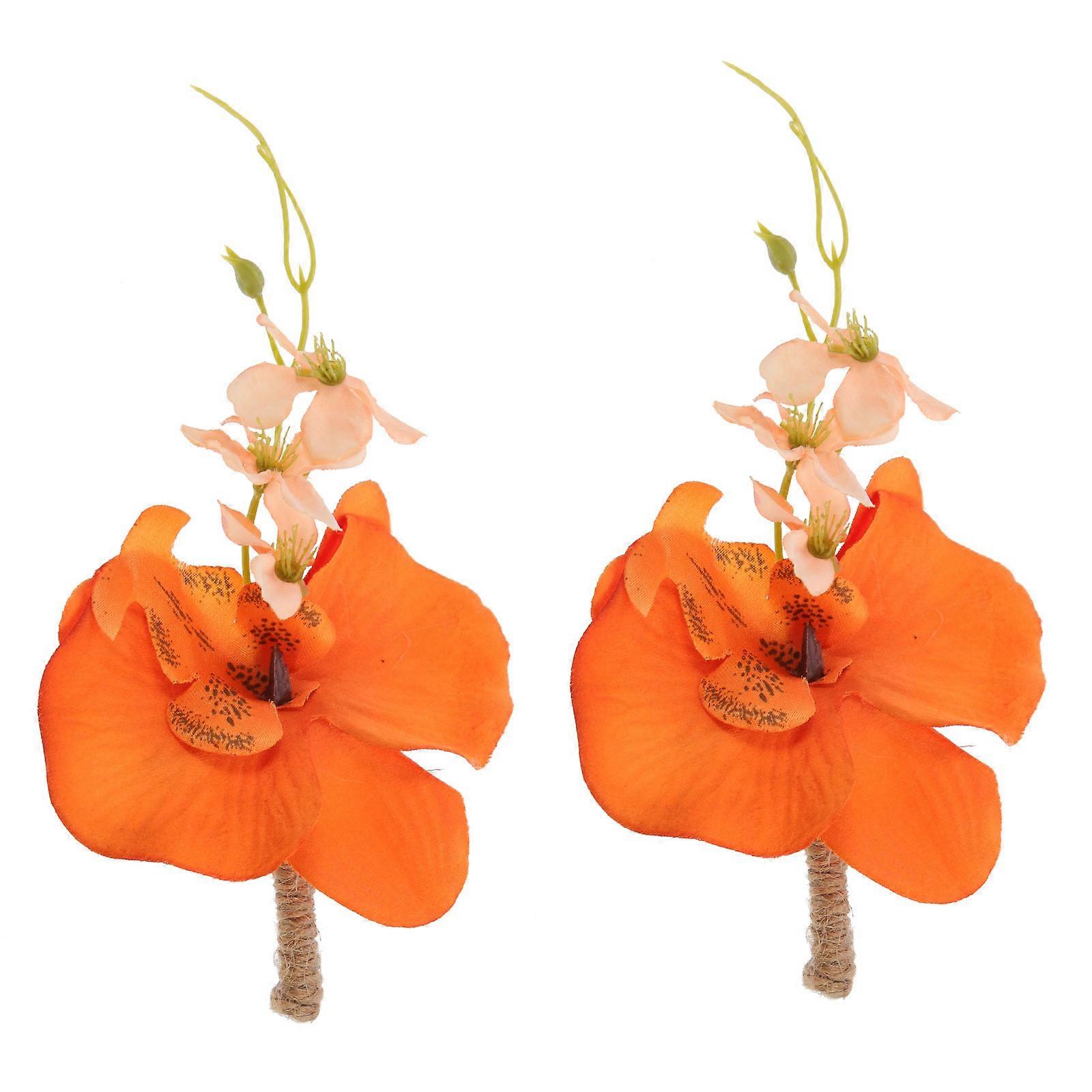 Decorative 2Set Wedding Flower Corsage For Couple Featuring Rustic Style Ideal For Engagements And Weddings
