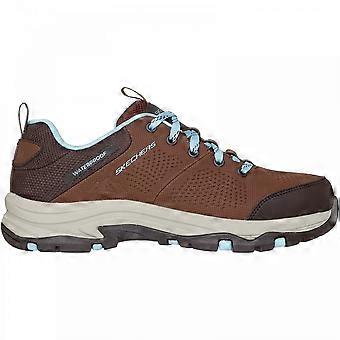 Tênis feminino Skechers Trego Trail Destiny | Chocolate | Impermeável, com cadarço