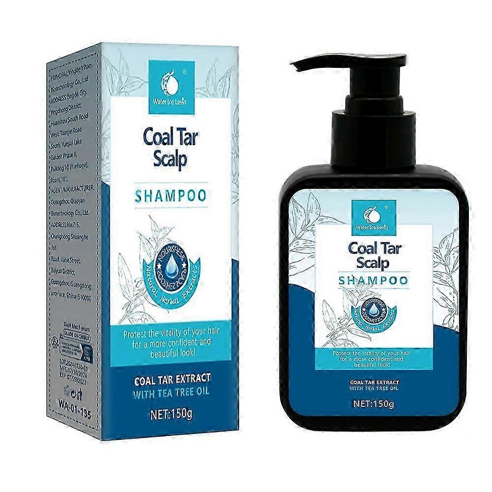 Coal Tar Scalp Shampoo Antidandruff Shampoo, Coal Tar Extract Scalp Relief Shampoo for Seborrheic Dermatitis, Soothes Itchy Scalp, Hydrates Hair, Dry