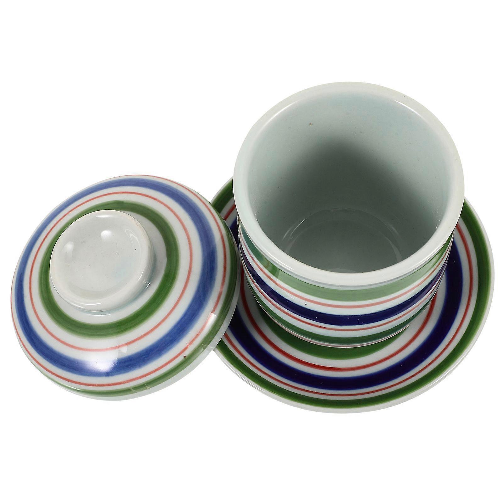 Ceramic Stew Bowl with Lid 1 Set Porcelain Stew Pot Soup Bowl Lidded Stewing Bowl