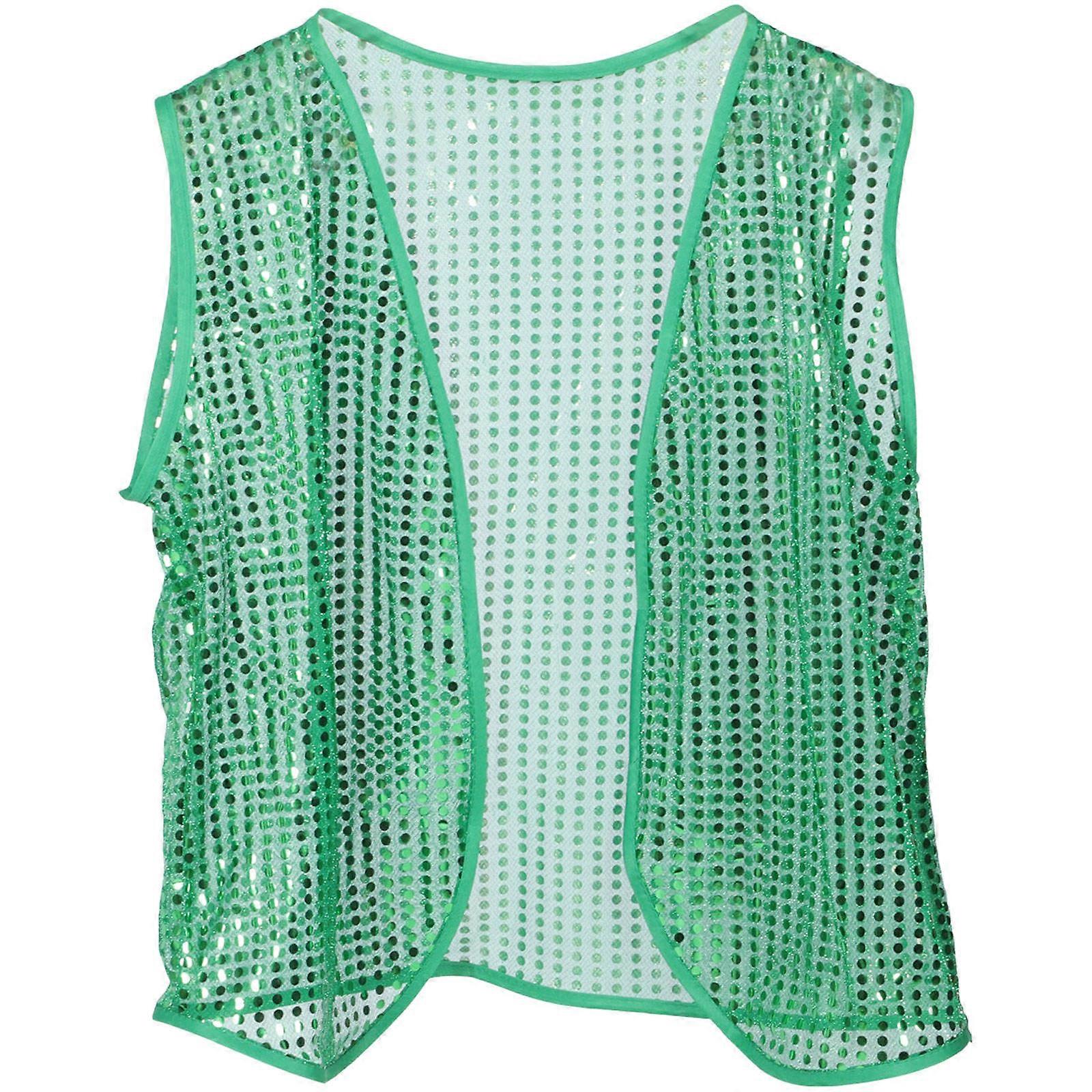 St. Patrick's Day Sequin Vest for Adults Stylish Costume Accessory for Festive Parties and Celebrations
