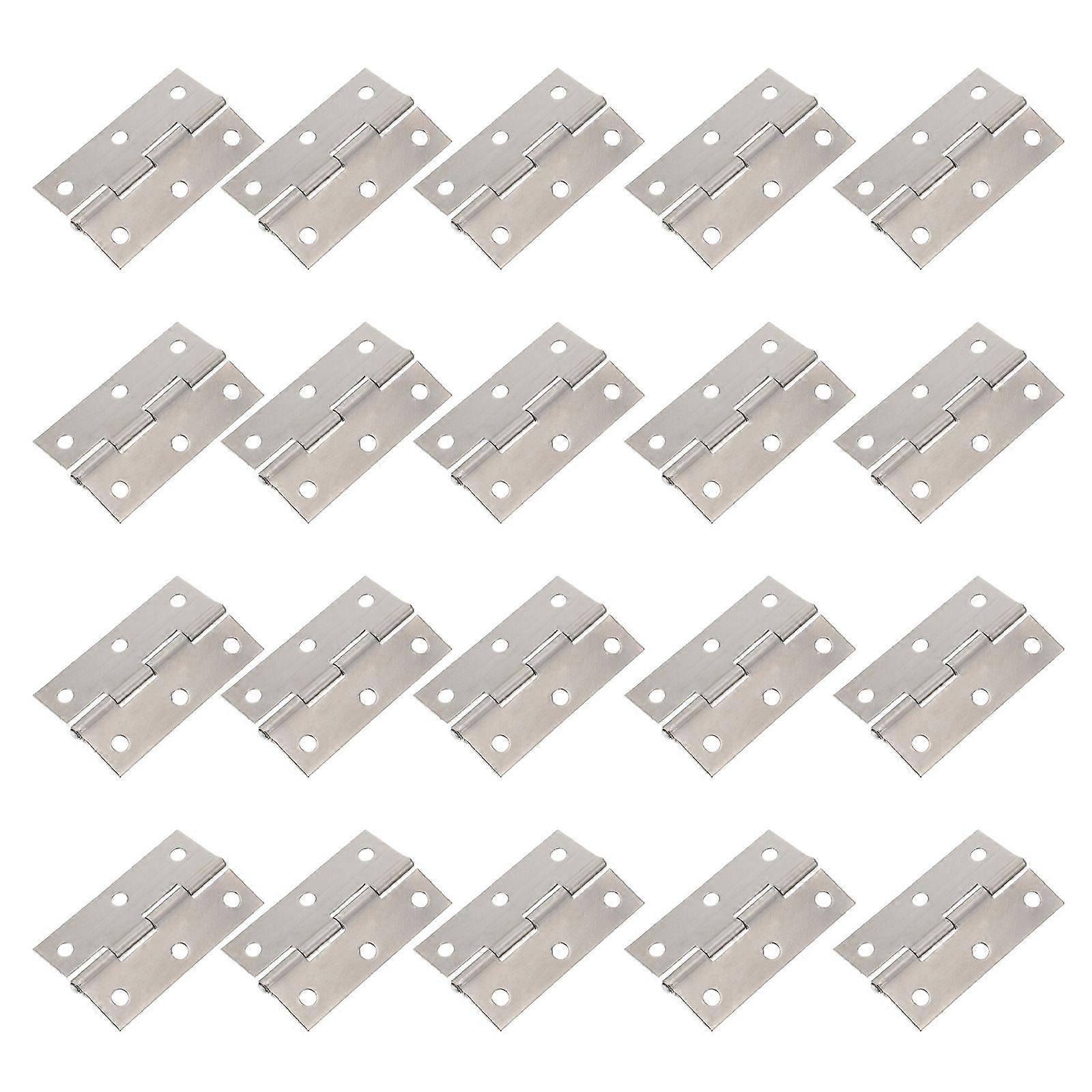 Stainless Steel Drawer Hinges for Home Use Silver Color 180 Degrees Rotation 20 Pieces