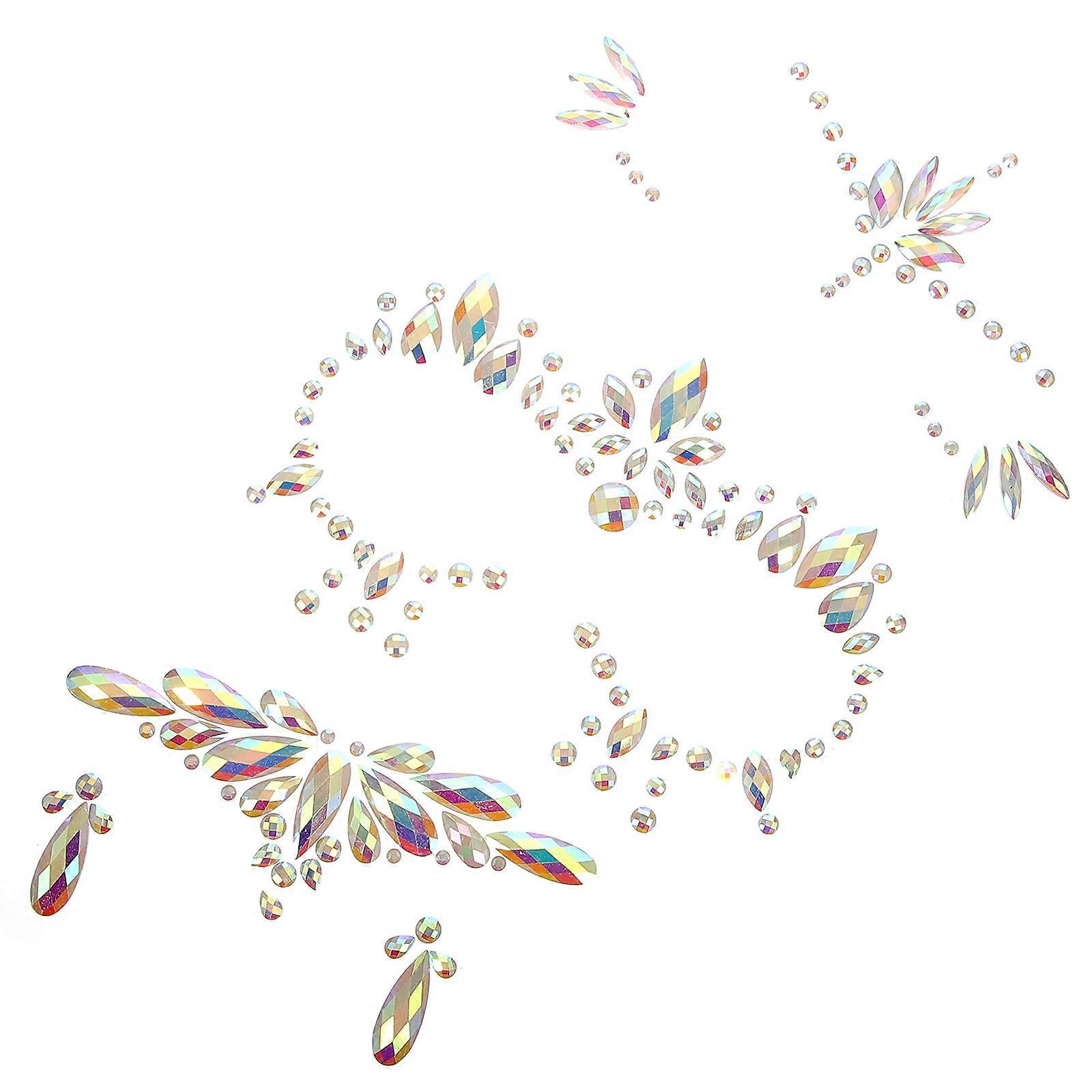 Luminous Face Gems Stickers Glow in the Dark Rhinestone Face Decor for Halloween Festival Makeup Party Cosplay and Carnival Easy to Apply