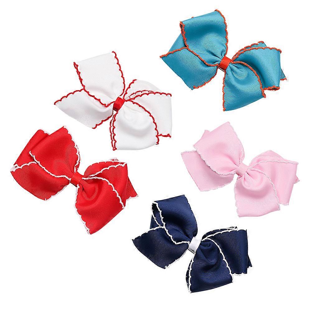 5pcs Elegant Hair Bow Clips for Versatile Styling – Charming Accessory for Parties & Daily Wear