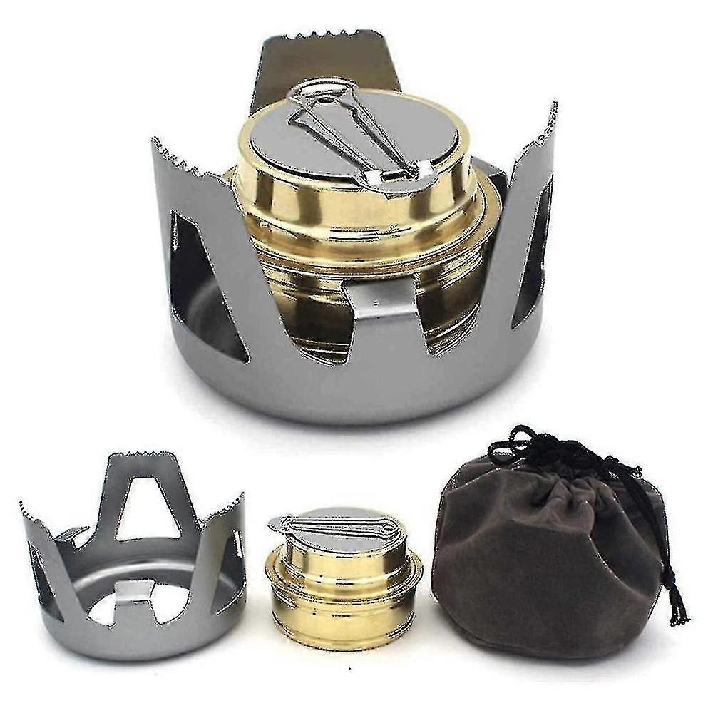 Portable Mini Spirit Burner Ultralight Alcohol Stove For Camping Hiking