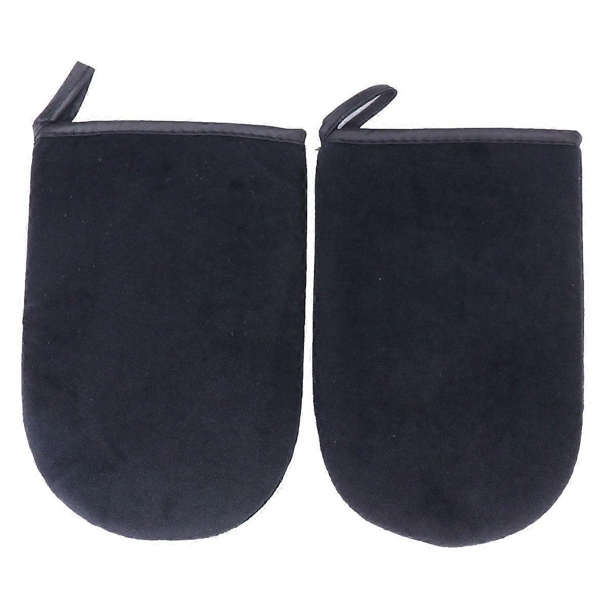 2 Pcs Gloves Self Tanning Applicators Self Tanning Gloves Self Tanning Mitt Sets Sunless Tanning Cream Applicator Mitts (Black)