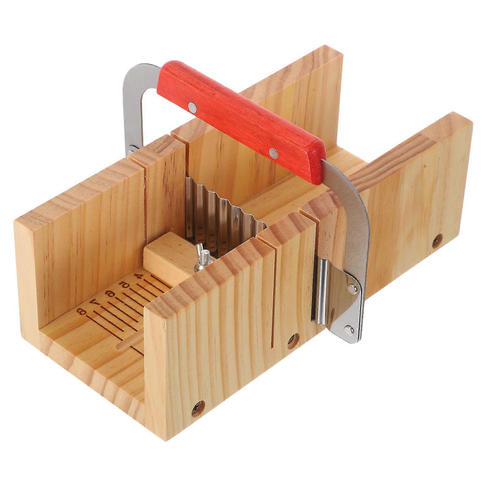 Wooden Soap with Dual Slot Design Ergonomic Handle for Home Soap Making Assorted Color