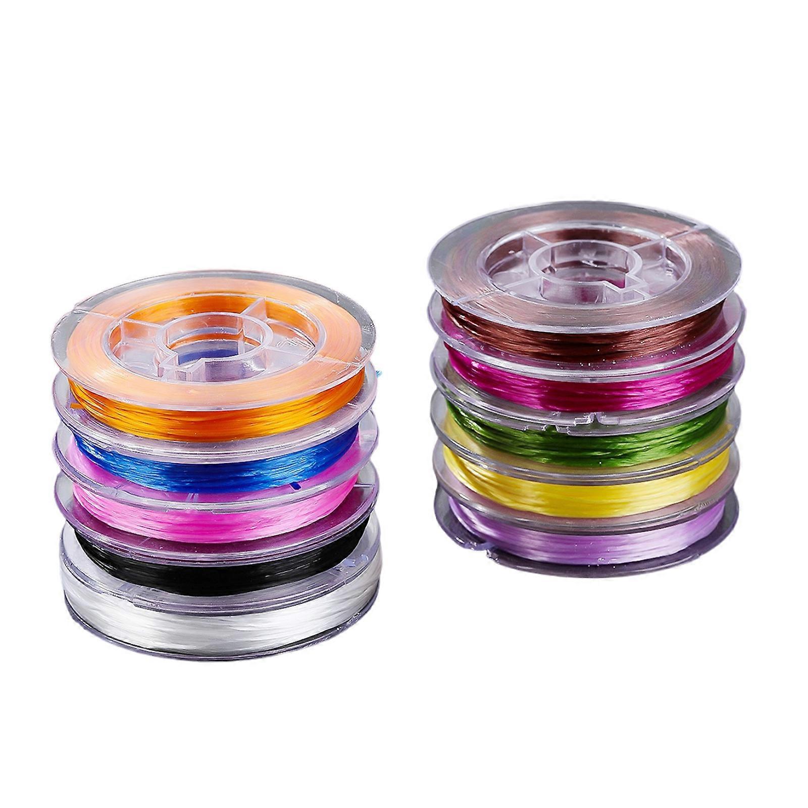 10 Color Elastic Stretch Cord For Jewelry Making Soft Sturdy Craft String for Bracelets Necklaces Accessories Multicolor