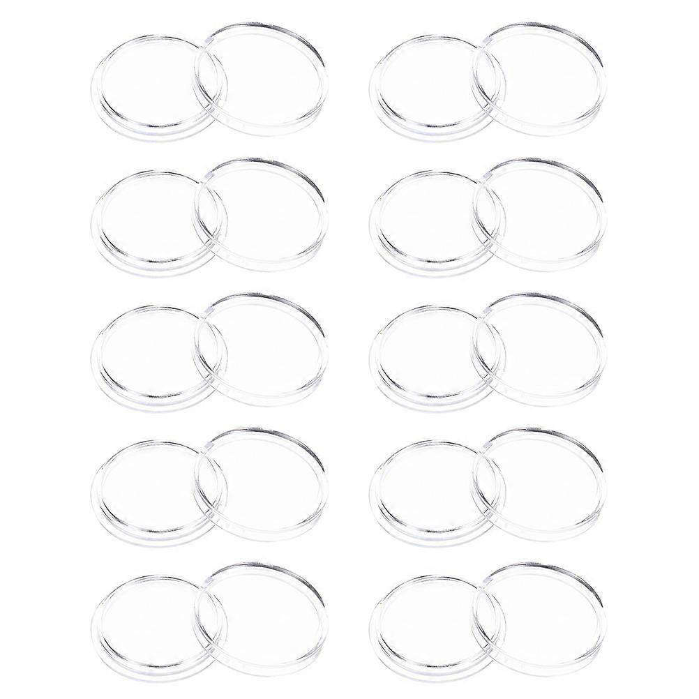 100Pcs Transparent Coin Holders Convenient Coin Cases and Coin Capsules Holders