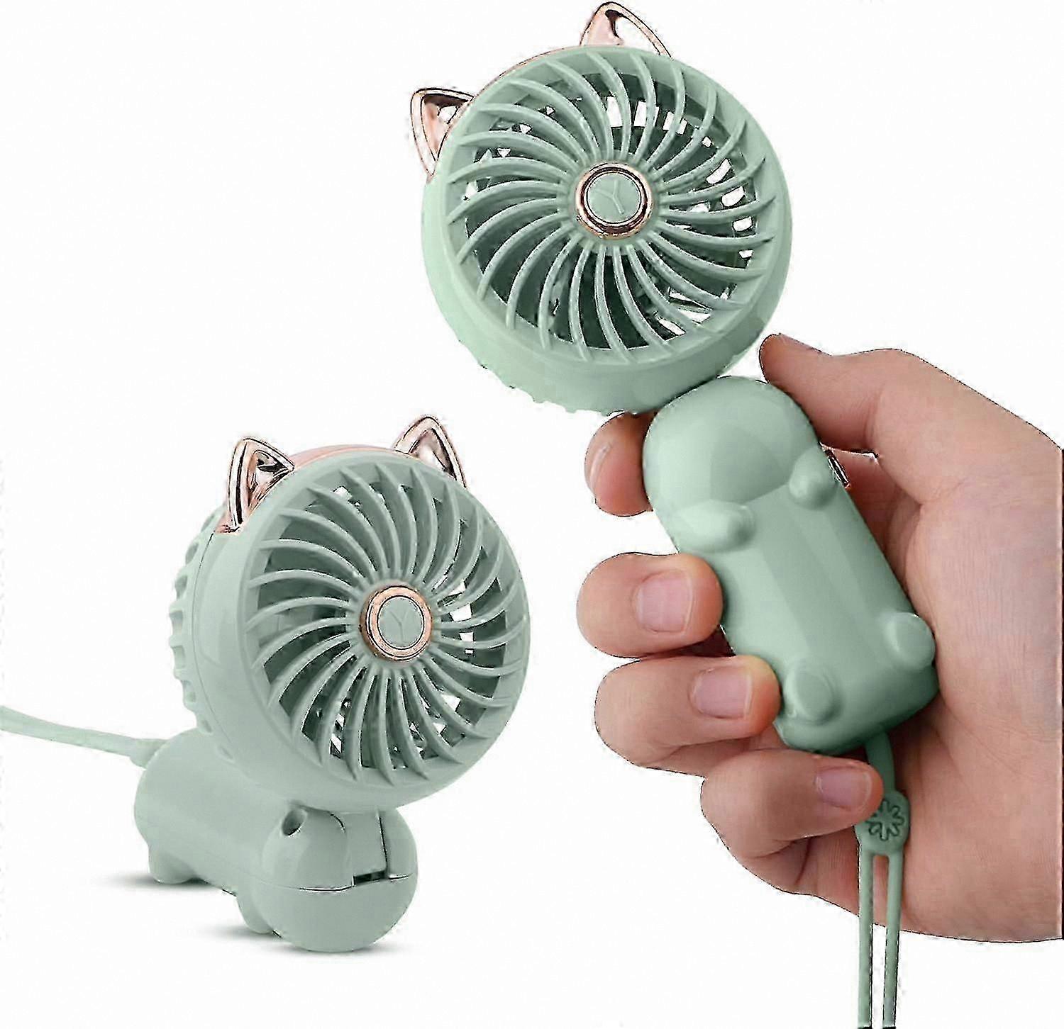 Mini Portable USB Fan with Rechargeable Battery, 3-Speed Handheld Electric Fan for Outdoor Travel, Compact Cooling Device for All Ages