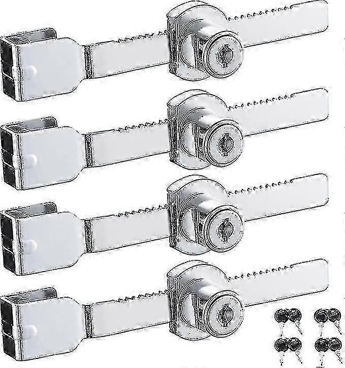 Secure 4-Piece Sliding Glass Door Lock Set with Keyed Alike Finish