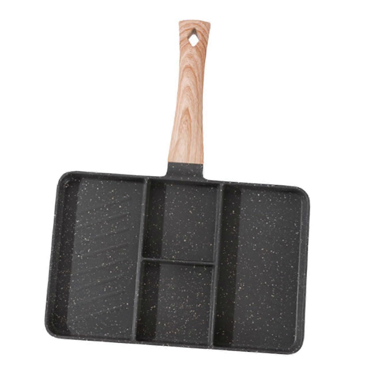 Multi Function Nonstick Frying Pan for Cooking and Steak Preparation Ergonomic Design for Convenient Use for Home Cooking Handle Random Style